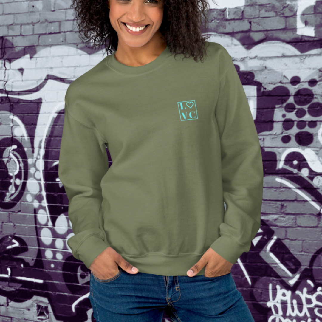 SUDADERA GRUESA MUJER LOGO BACK CUADRADO