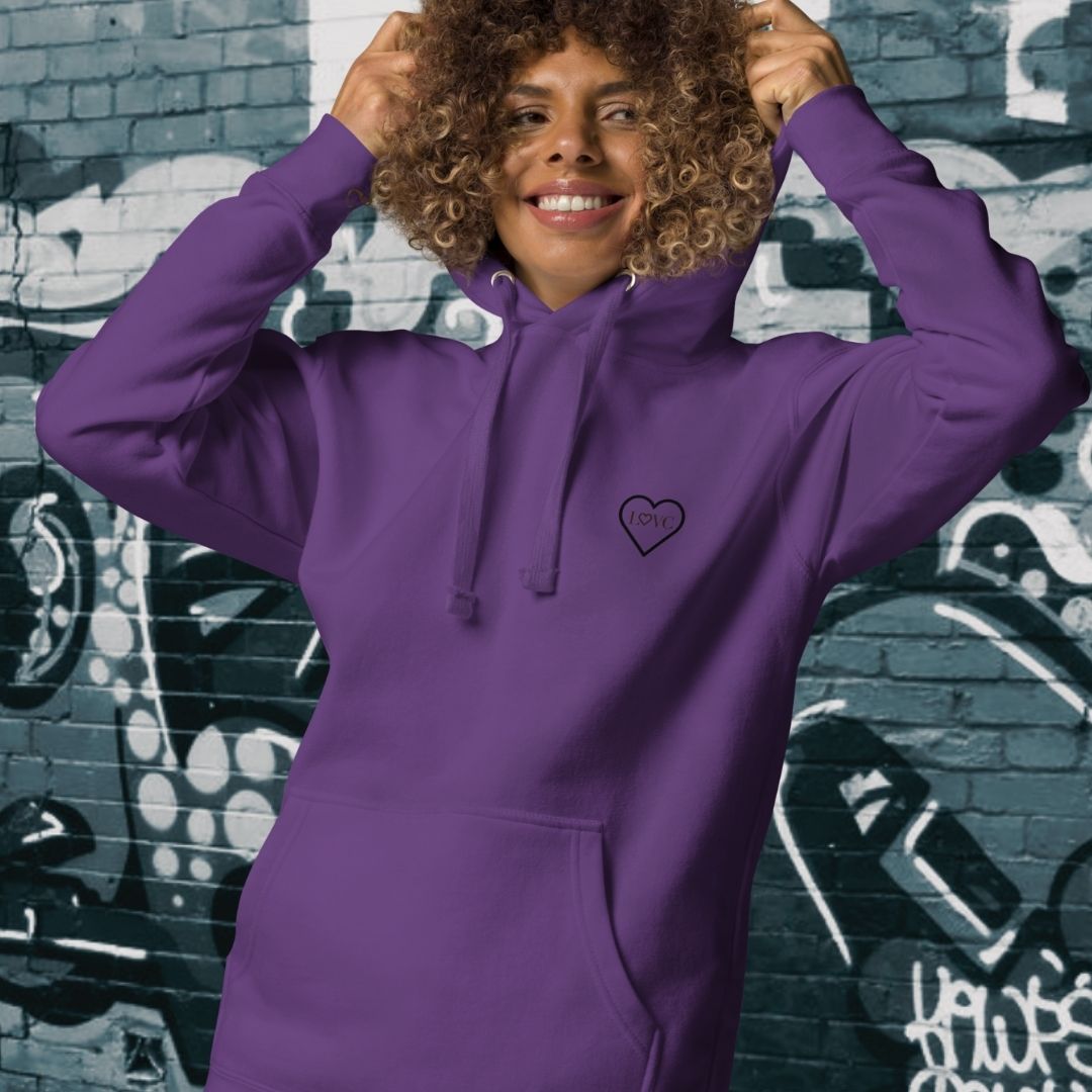 HOODIE CON CAPUCHA MUJER 2CUORE BLACK