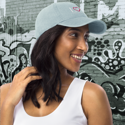 GORRA VAQUERA MUJER LOGO CORAZÓN ROSA