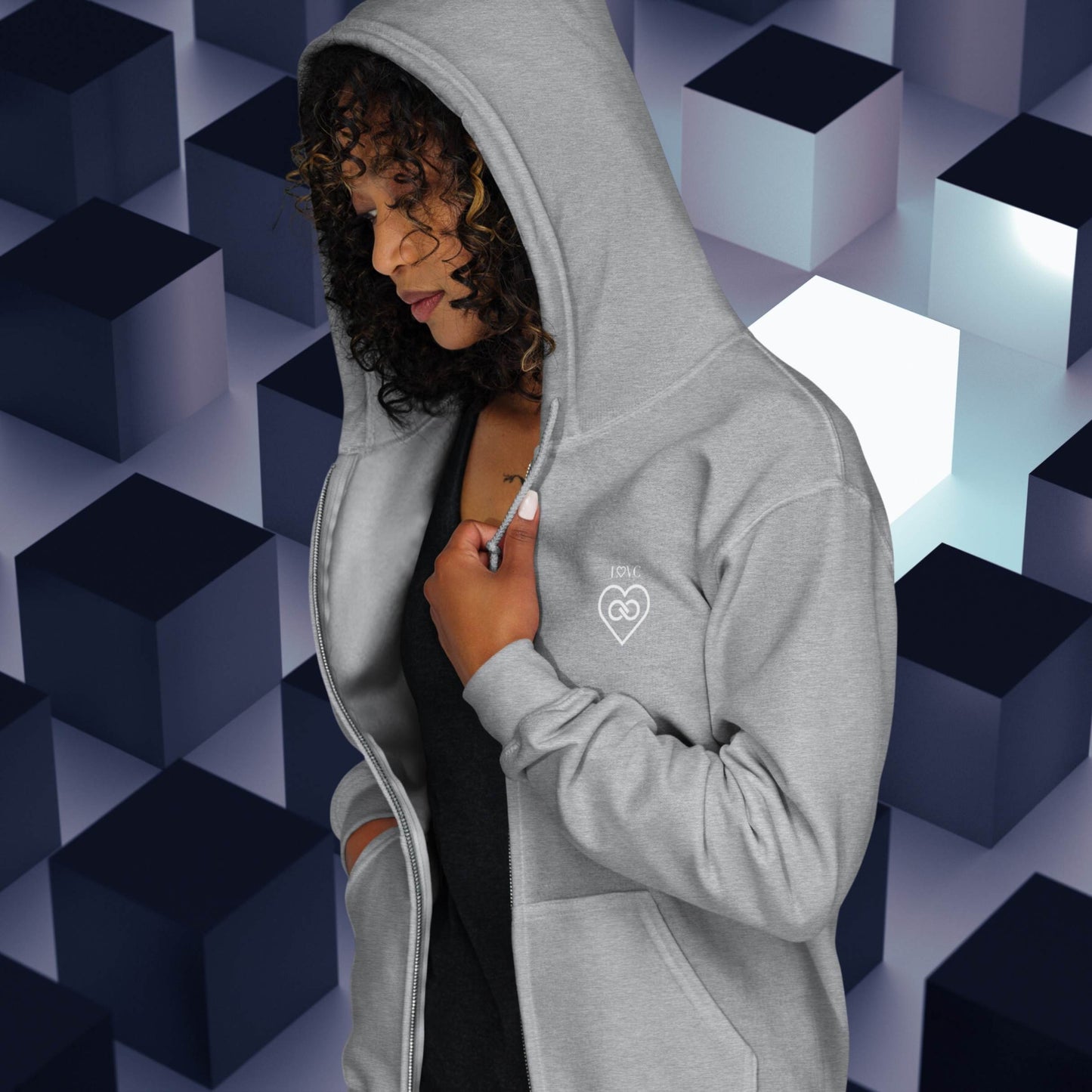 HOODIE CON CAPUCHA Y CREMALLERA MUJER INFINITE