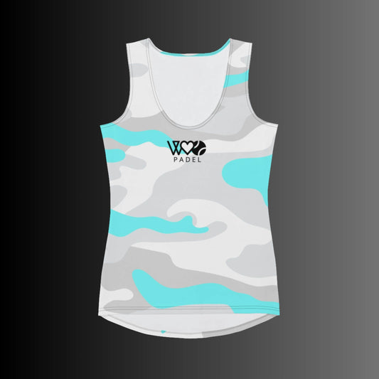 CAMISETA SIN MANGAS ESTAMPADA MUJER PADEL