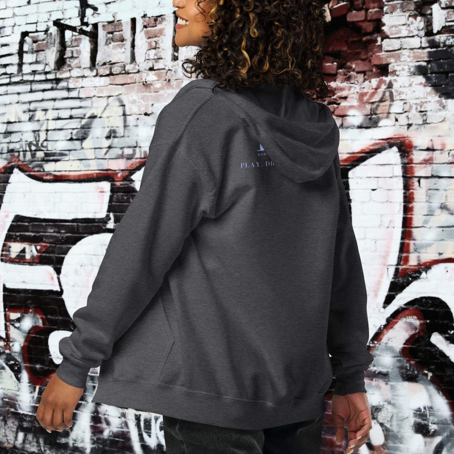HOODIE CON CAPUCHA Y CREMALLERA MUJER LOGO CLASSIC