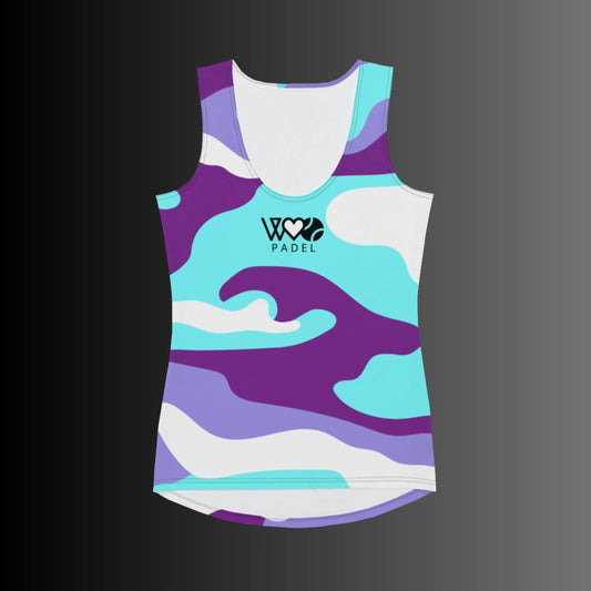 CAMISETA SIN MANGAS ESTAMPADA MUJER PADEL