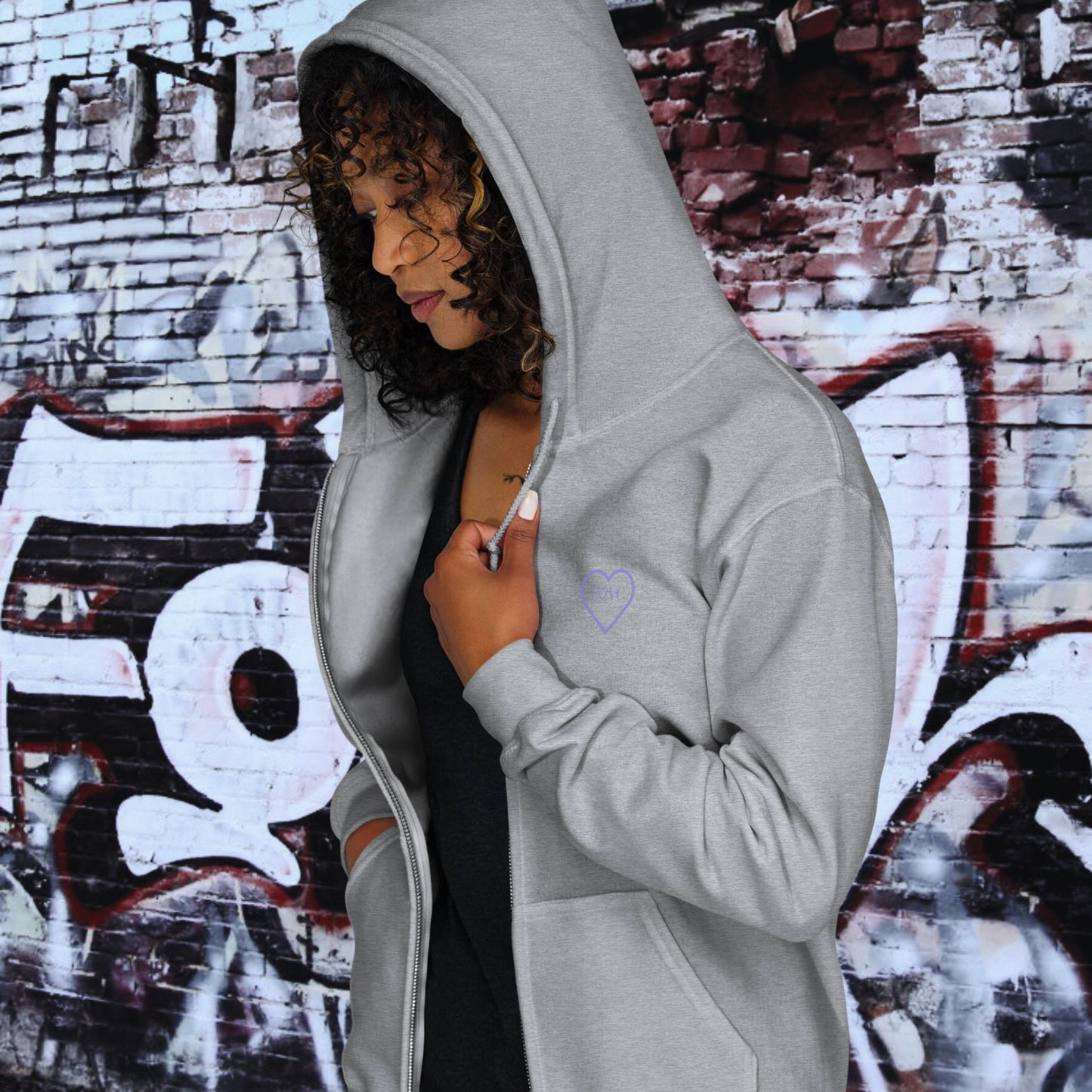 HOODIE CON CAPUCHA Y CREMALLERA MUJER COOL