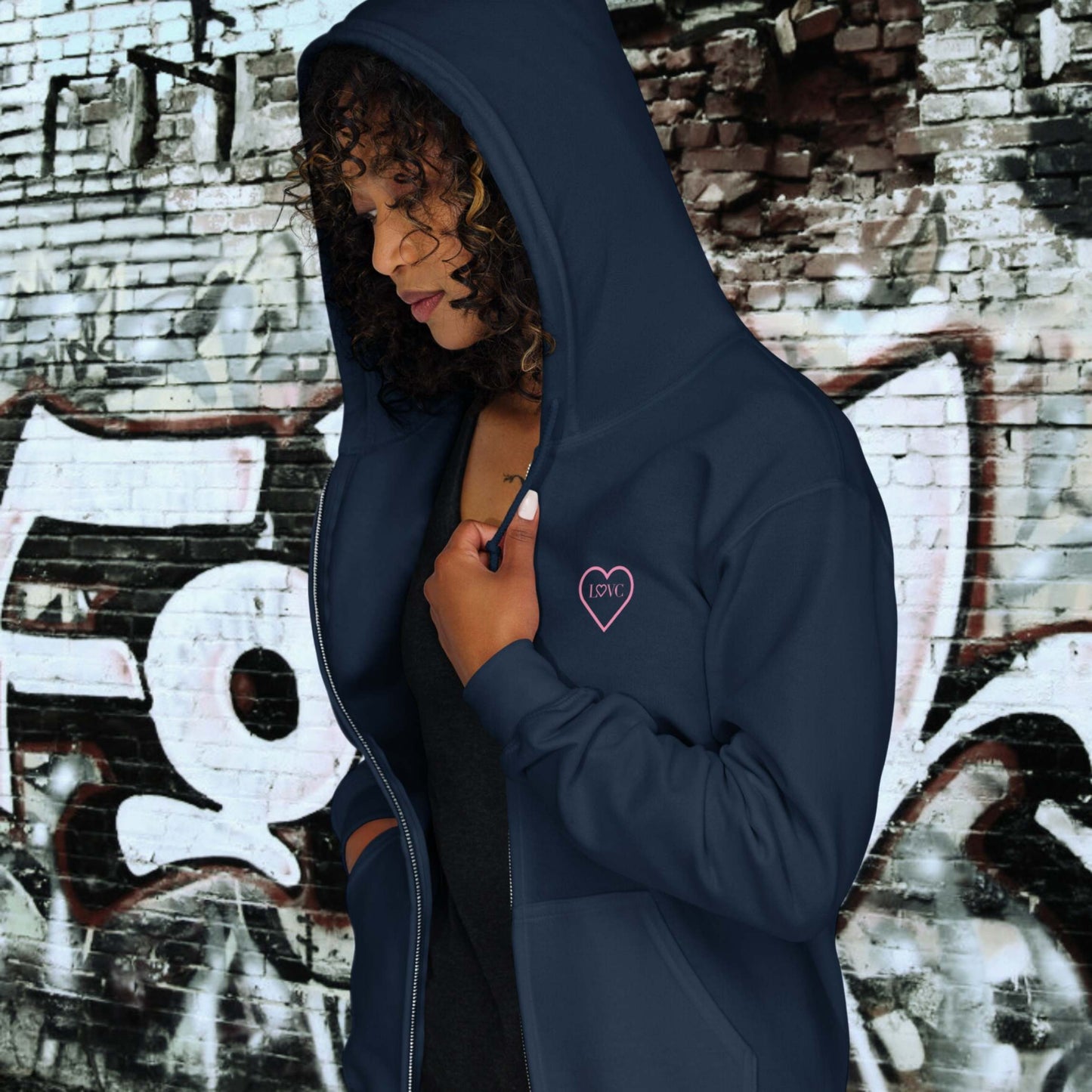 HOODIE CON CAPUCHA Y CREMALLERA MUJER COOL