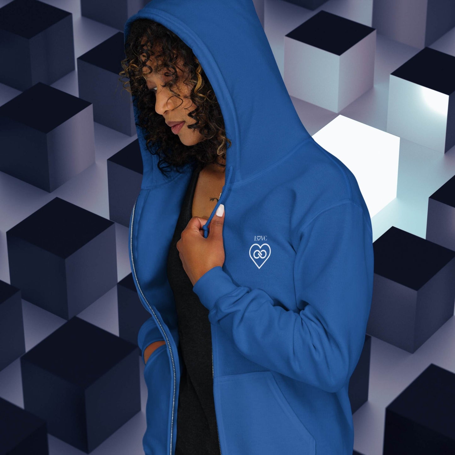 HOODIE CON CAPUCHA Y CREMALLERA MUJER INFINITE