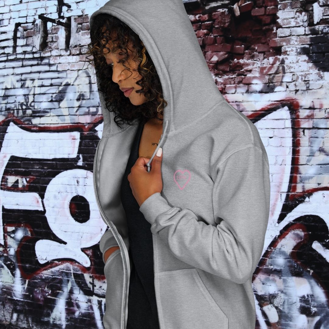 HOODIE CON CAPUCHA Y CREMALLERA MUJER COOL
