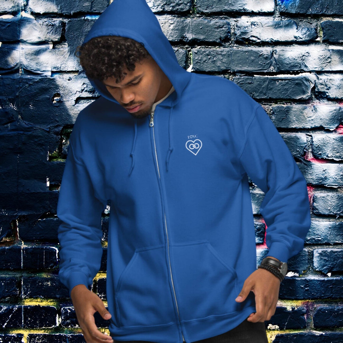 HOODIE CON CAPUCHA Y CREMALLERA HOMBRE INFINITE