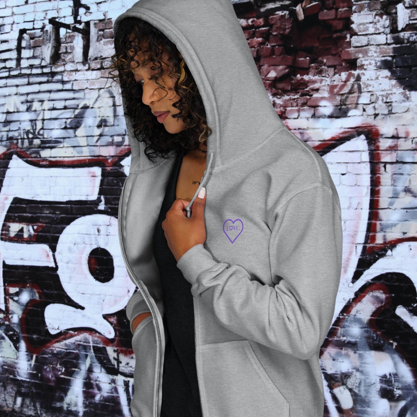 HOODIE CON CAPUCHA Y CREMALLERA MUJER COOL