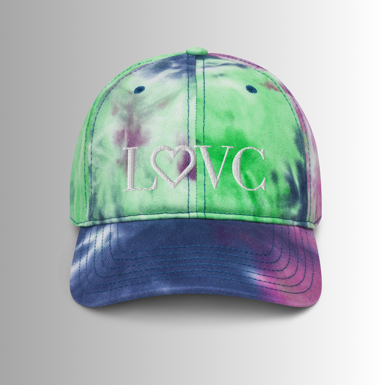 GORRA CON EFECTO TIE DYE MUJER LOGO BLANCO