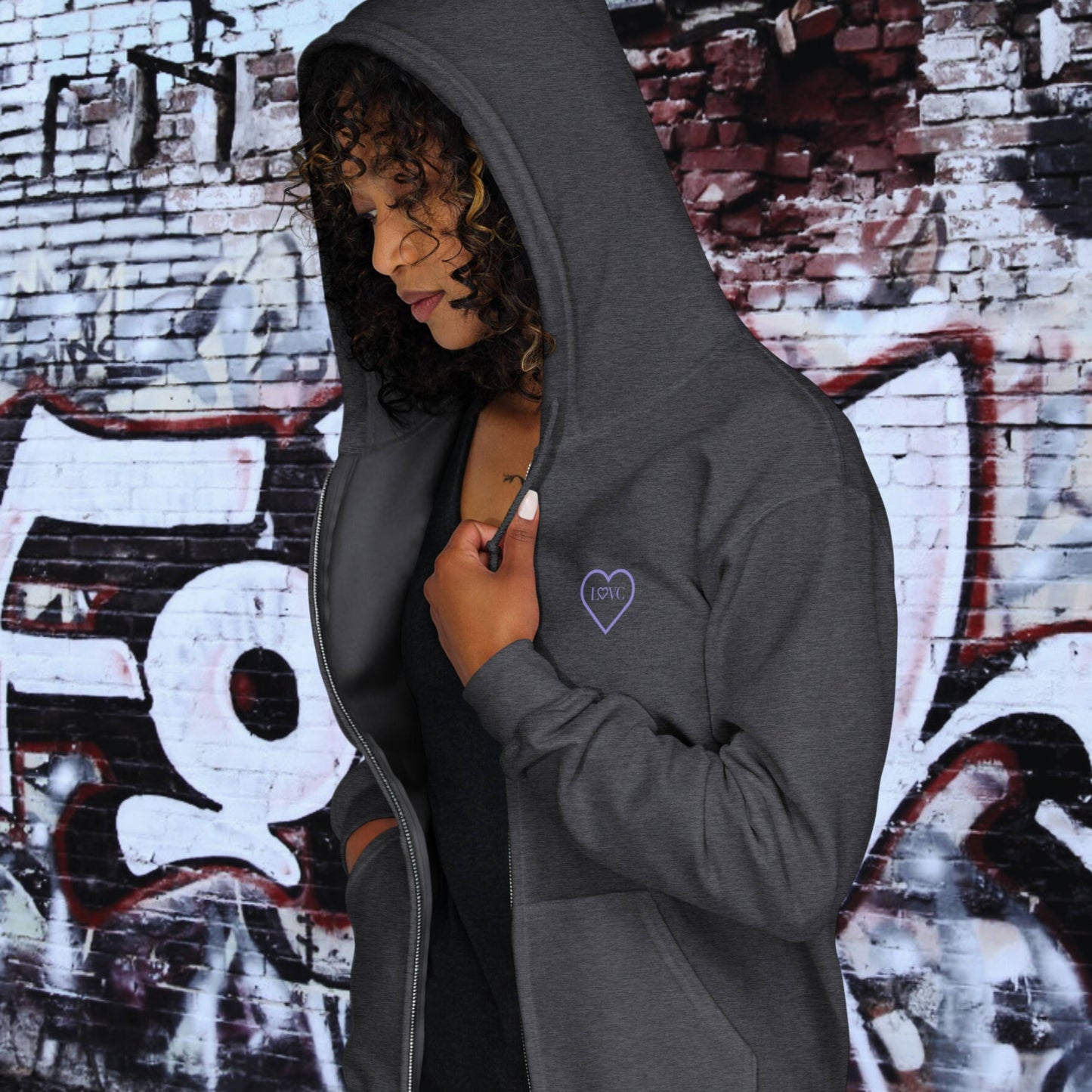 HOODIE CON CAPUCHA Y CREMALLERA MUJER COOL