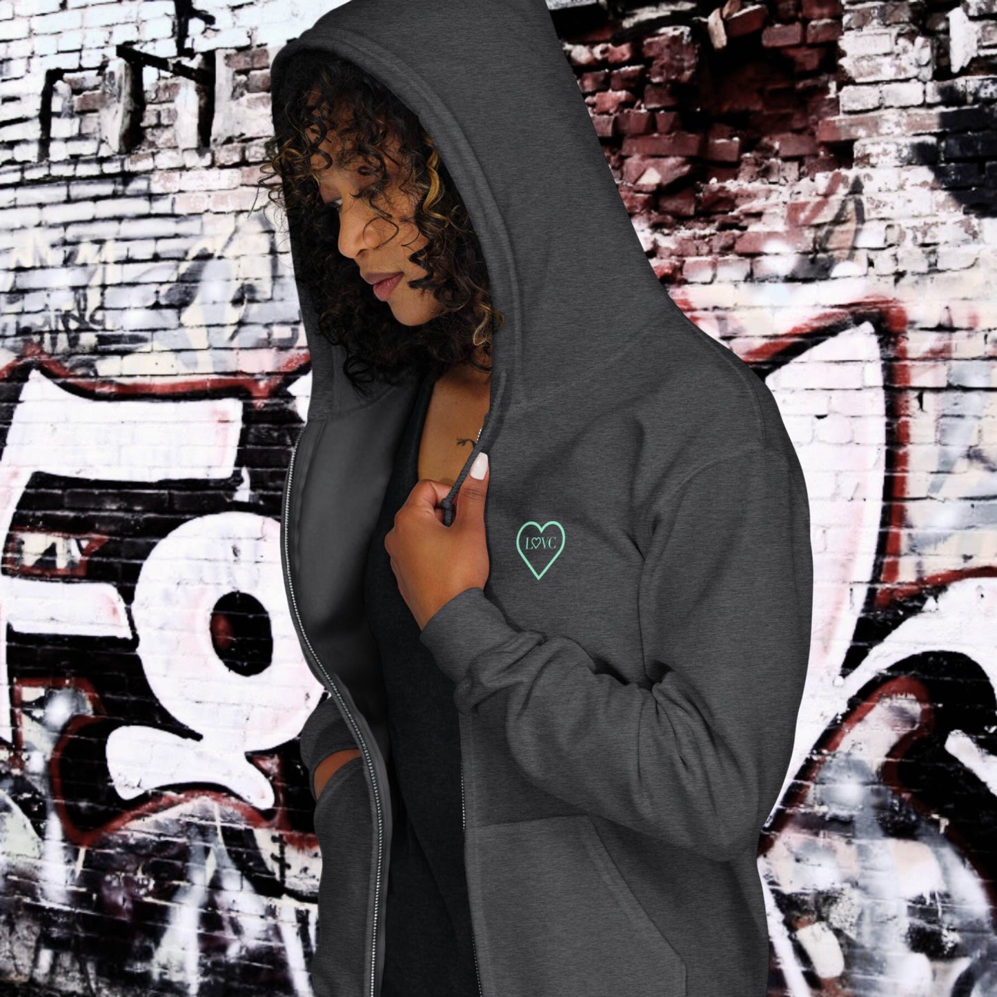HOODIE CON CAPUCHA Y CREMALLERA MUJER COOL