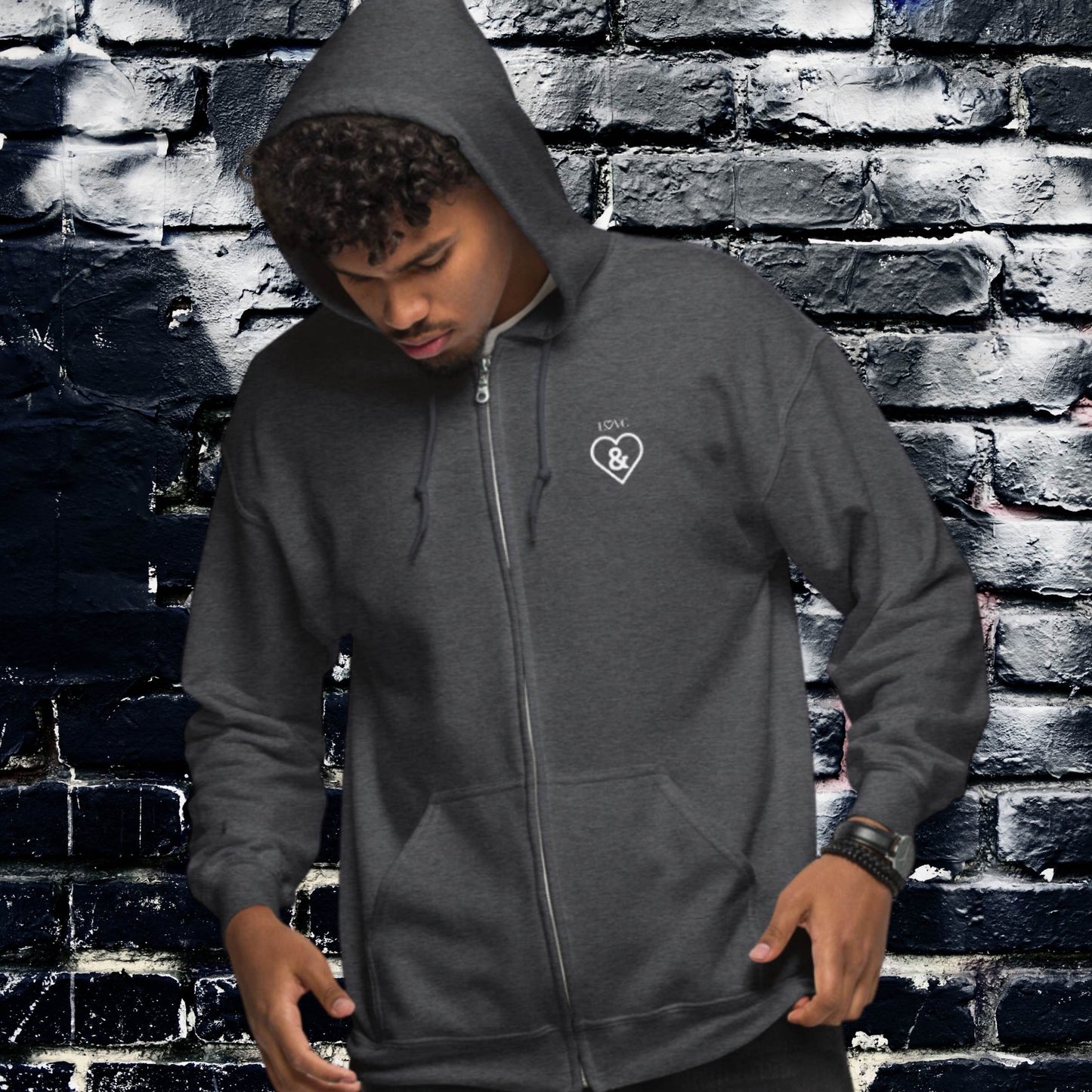 HOODIE CON CAPUCHA Y CREMALLERA HOMBRE SYMBOL &