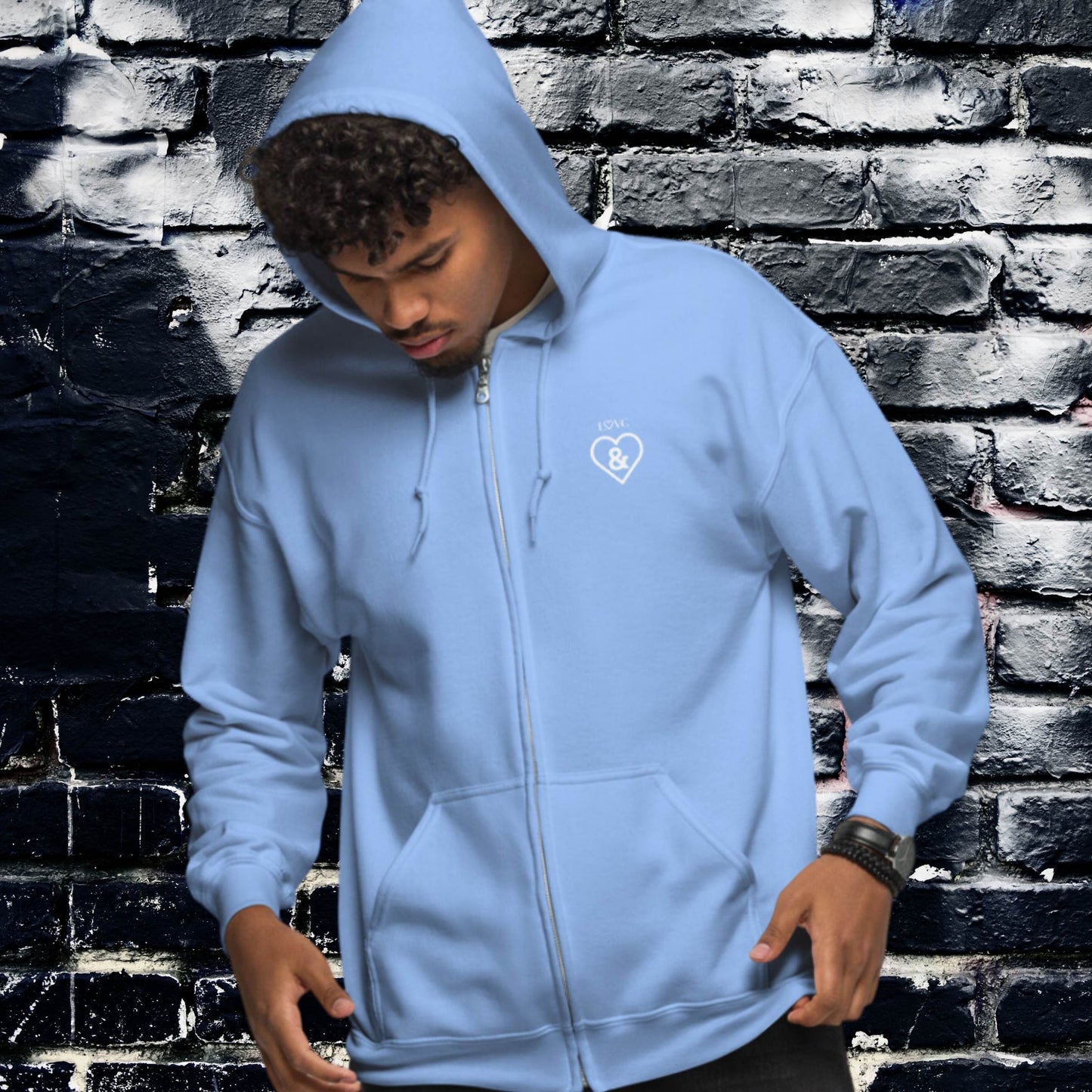 HOODIE CON CAPUCHA Y CREMALLERA HOMBRE SYMBOL &