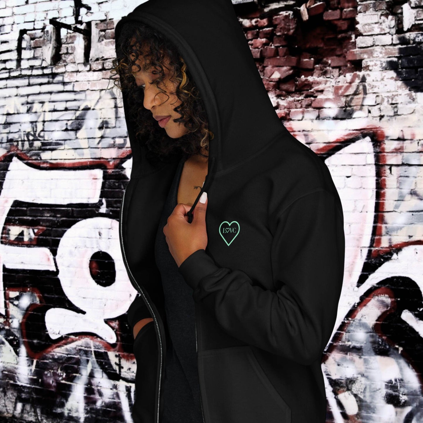 HOODIE CON CAPUCHA Y CREMALLERA MUJER COOL