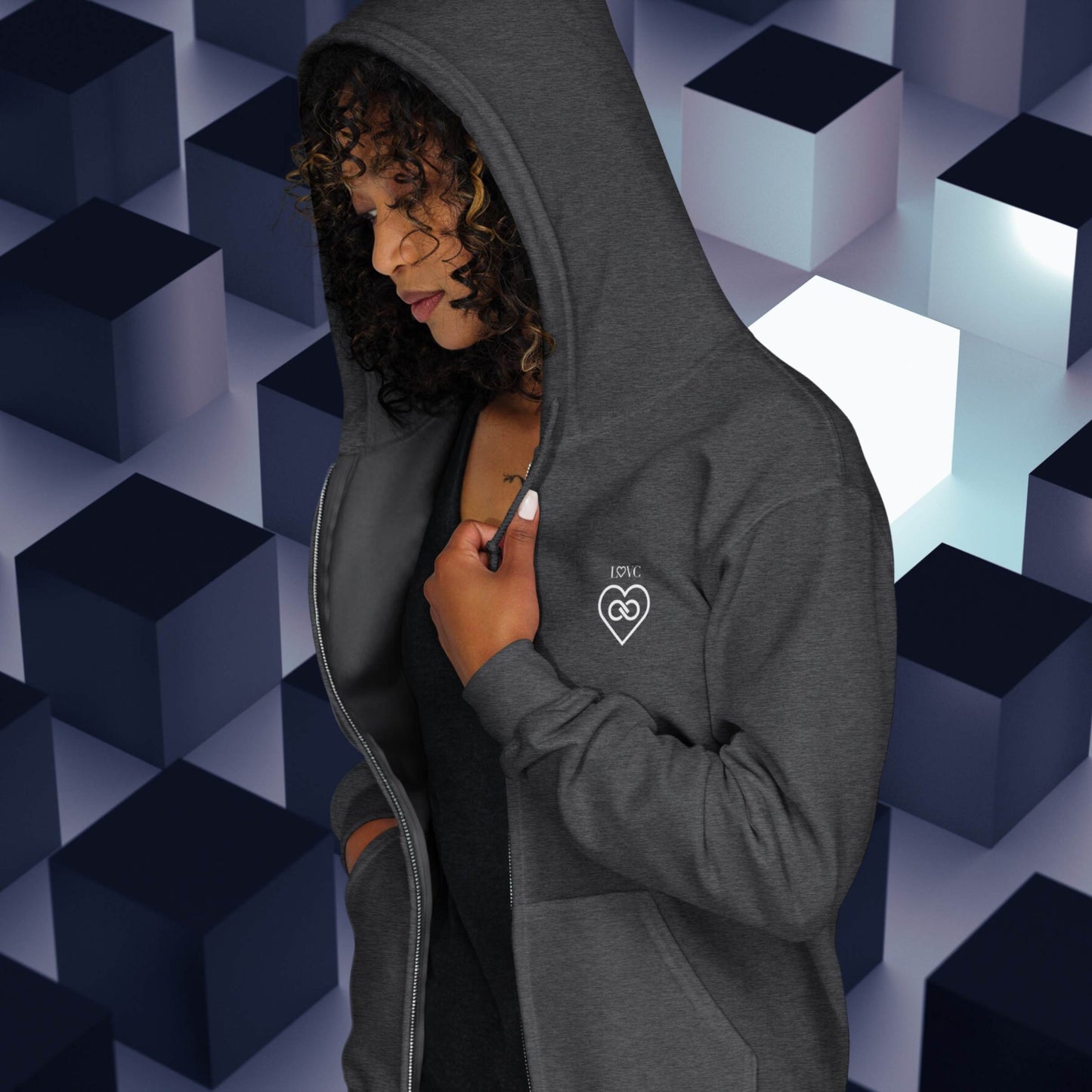 HOODIE CON CAPUCHA Y CREMALLERA MUJER INFINITE