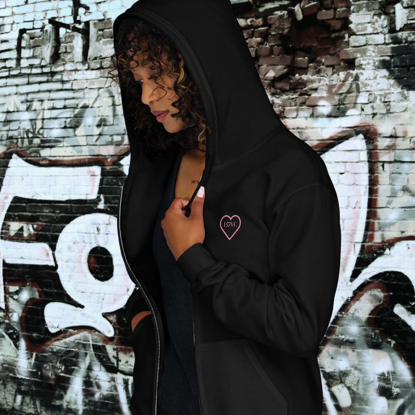 HOODIE CON CAPUCHA Y CREMALLERA MUJER COOL