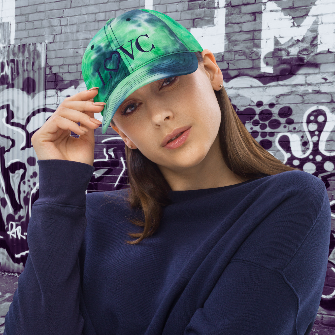GORRA CON EFECTO TIE DYE MUJER LOGO NAVY