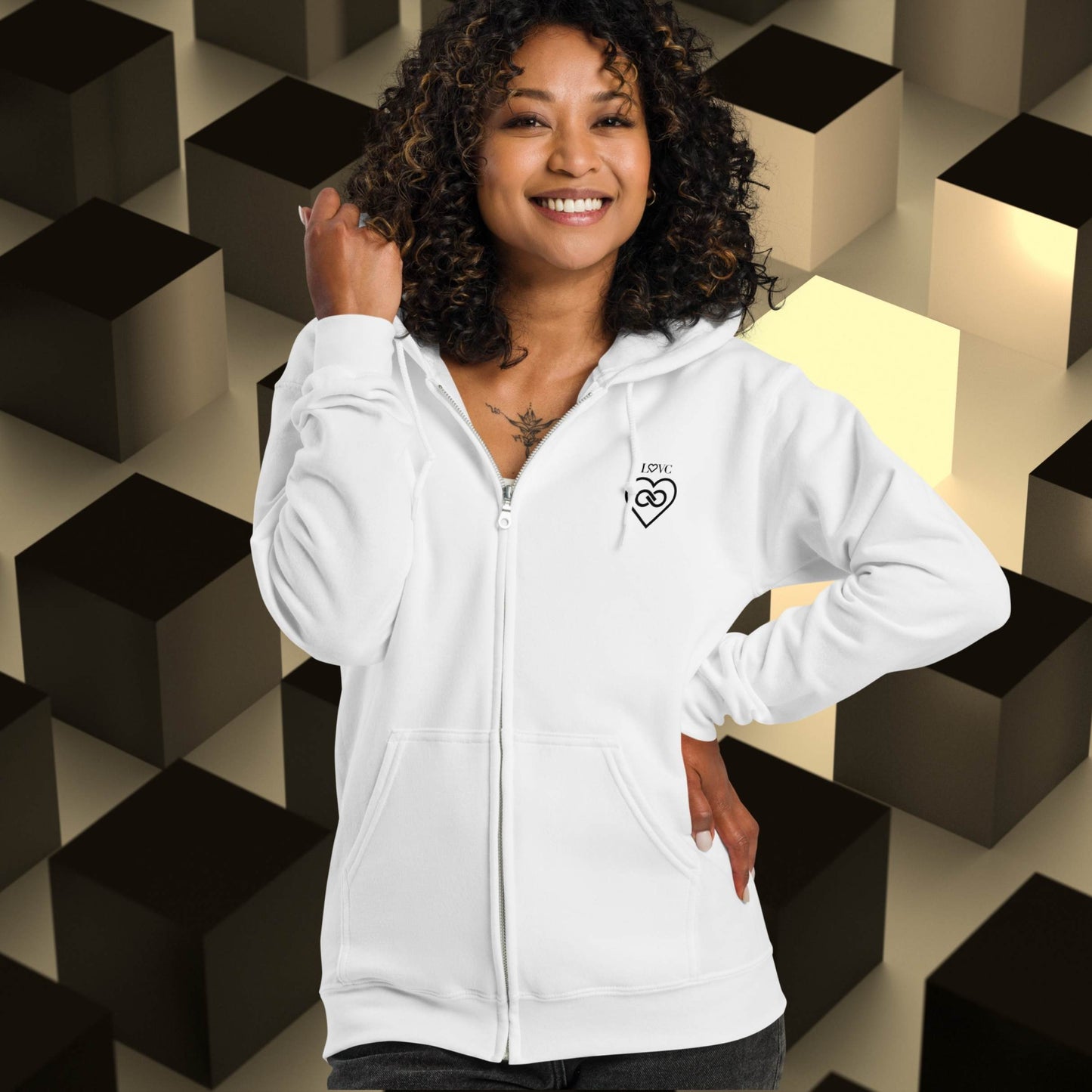 HOODIE CON CAPUCHA Y CREMALLERA MUJER INFINITE