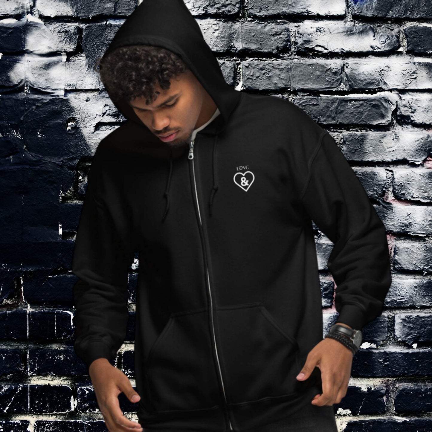 HOODIE CON CAPUCHA Y CREMALLERA HOMBRE SYMBOL &