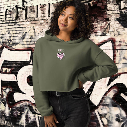 HOODIE CORTA CON CAPUCHA MUJER ANIMAL PRINT
