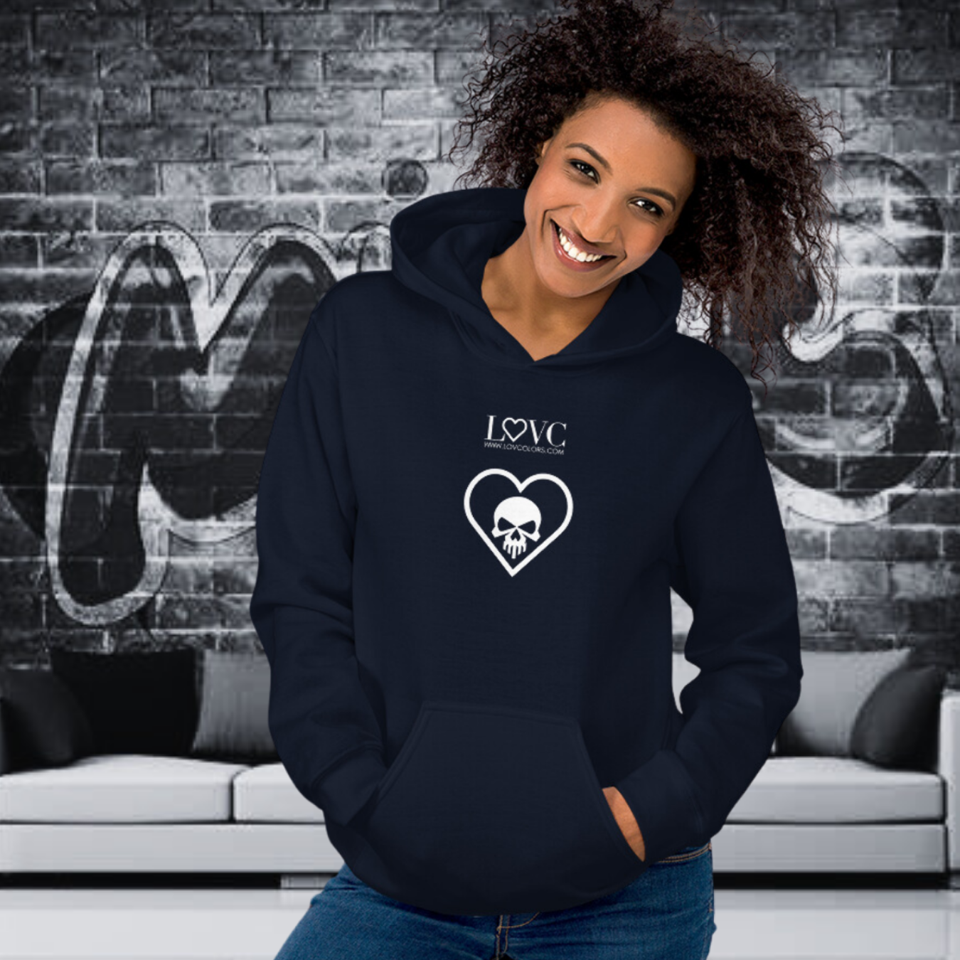 HOODIE CON CAPUCHA MUJER SKULL
