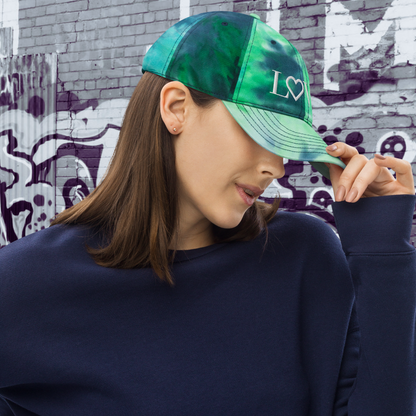 GORRA CON EFECTO TIE DYE MUJER LOGO BLANCO