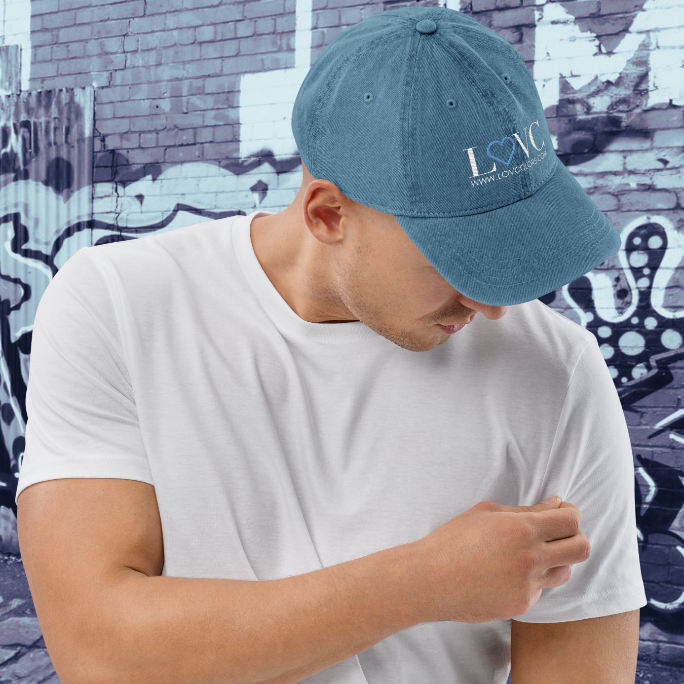 GORRA VAQUERA HOMBRE LOGO CORAZÓN AZUL