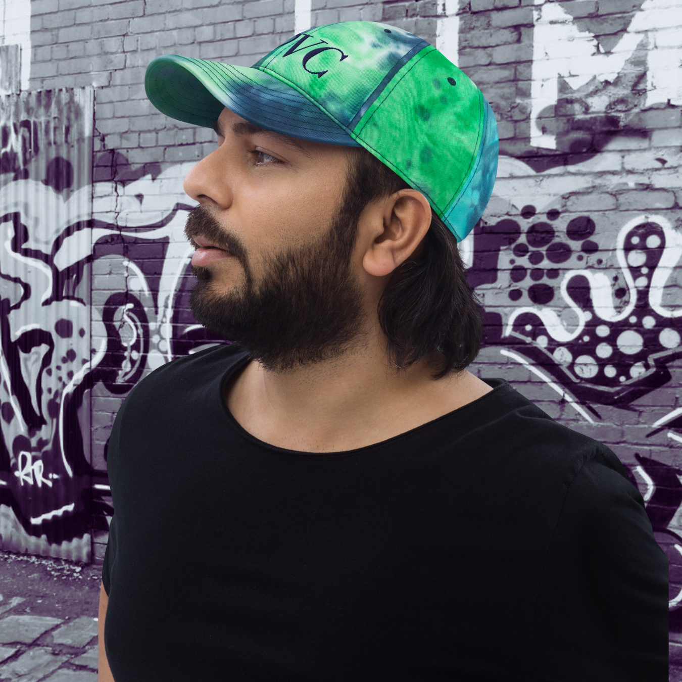 GORRA CON EFECTO TIE DYE HOMBRE LOGO NAVY