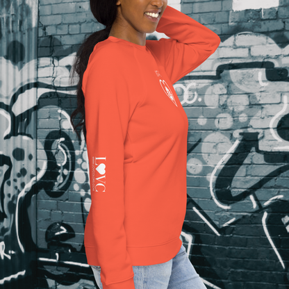 SUDADERA ORGÁNICA MUJER FLOWER LOGO MANGA