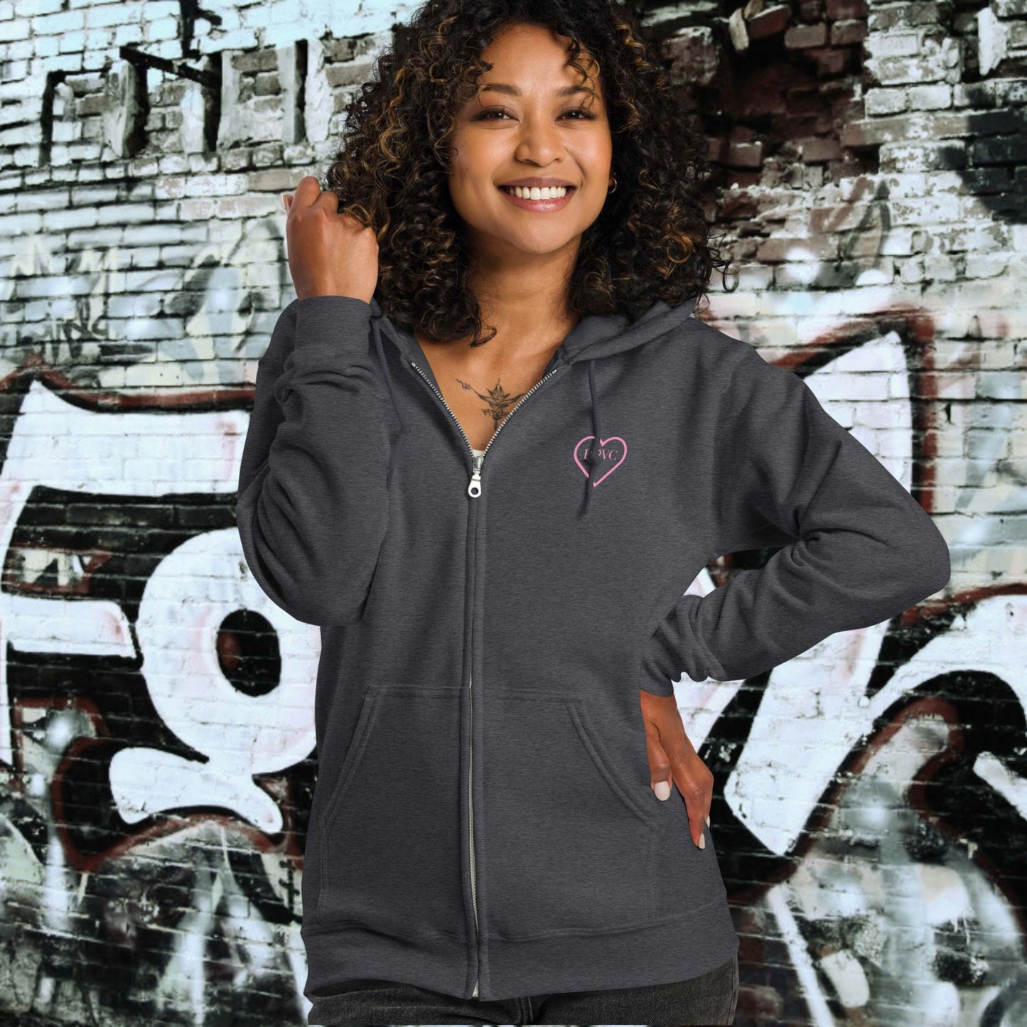 HOODIE CON CAPUCHA Y CREMALLERA MUJER COOL