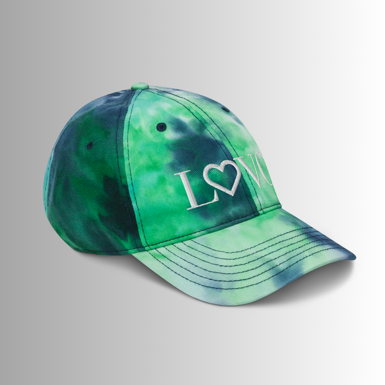 GORRA CON EFECTO TIE DYE MUJER LOGO BLANCO
