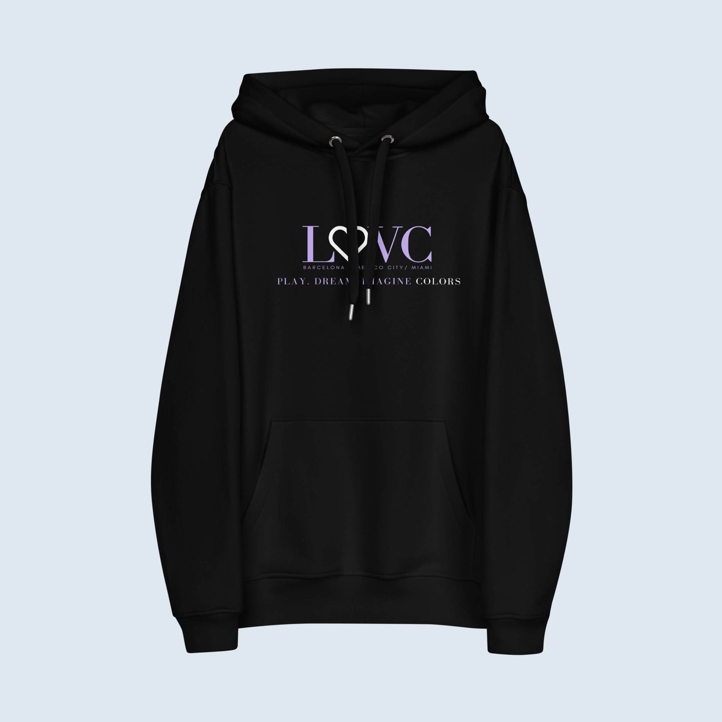 HOODIE PREMIUM CON CAPUCHA ECO HOMBRE BLACK SLOGAN