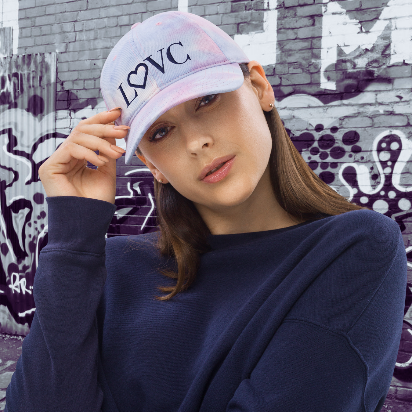 GORRA CON EFECTO TIE DYE MUJER LOGO NAVY