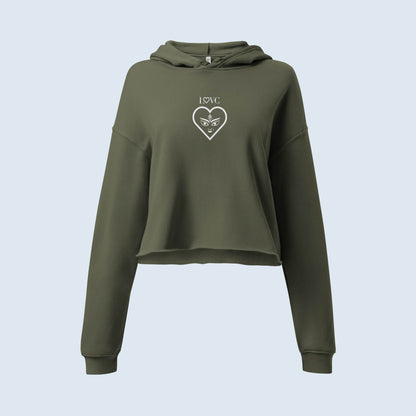 HOODIE CORTA CON CAPUCHA MUJER ANIMAL PRINT