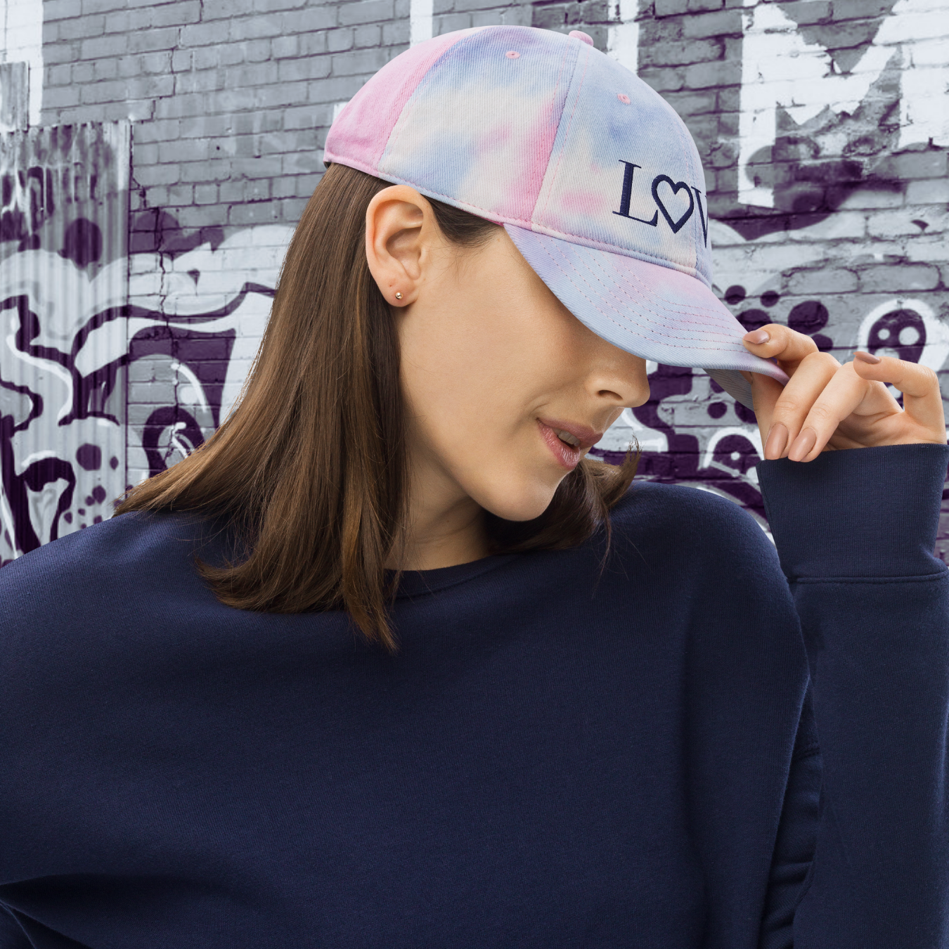 GORRA CON EFECTO TIE DYE MUJER LOGO NAVY