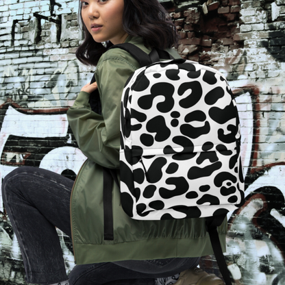 MOCHILA ANIMAL PRINT BLANCO Y NEGRO