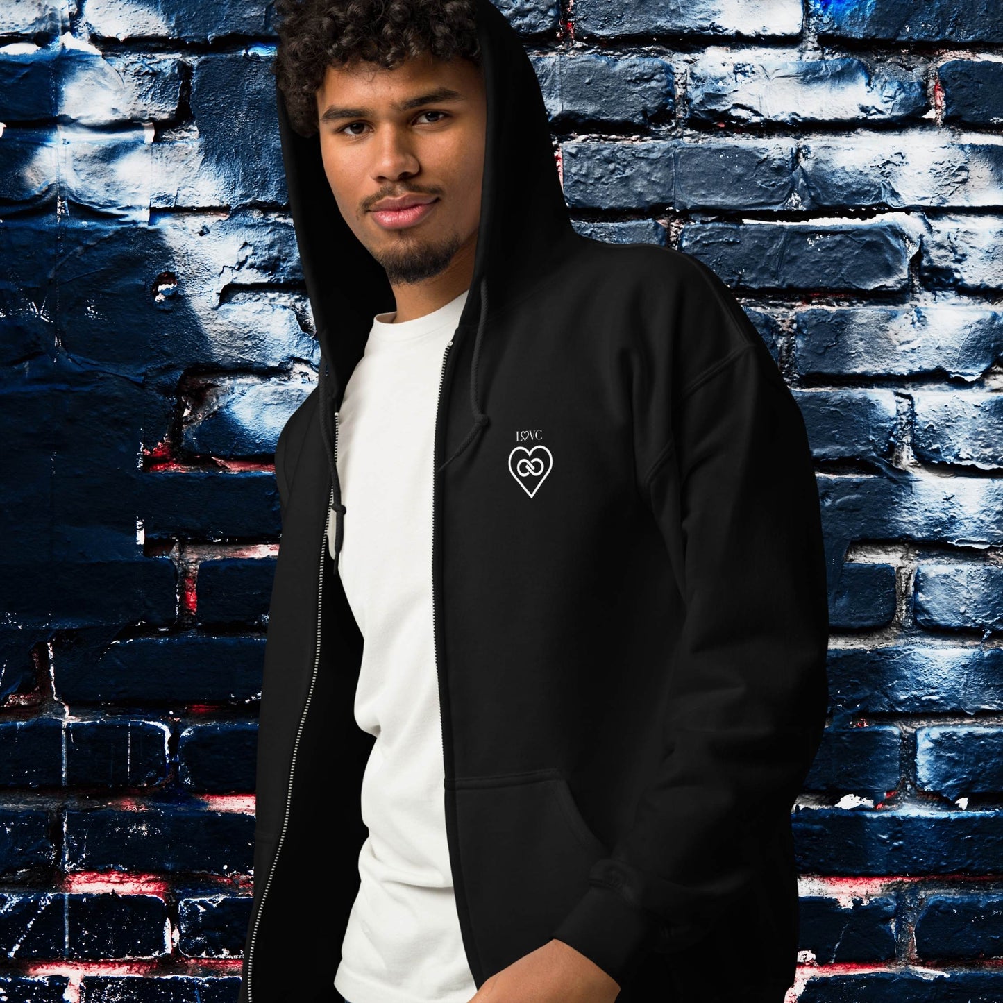 HOODIE CON CAPUCHA Y CREMALLERA HOMBRE INFINITE