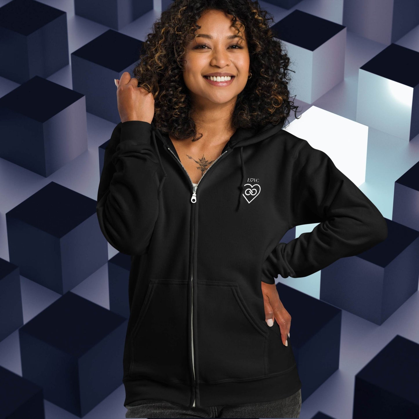 HOODIE CON CAPUCHA Y CREMALLERA MUJER INFINITE