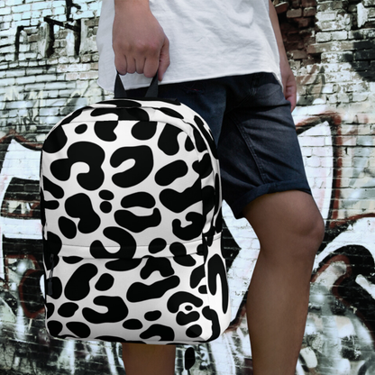 MOCHILA ANIMAL PRINT BLANCO Y NEGRO