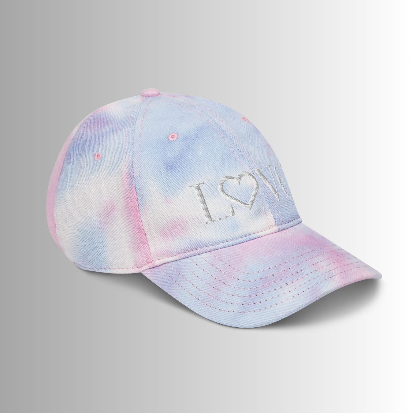 GORRA CON EFECTO TIE DYE MUJER LOGO BLANCO