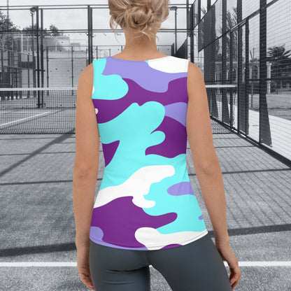 CAMISETA SIN MANGAS ESTAMPADA MUJER PADEL