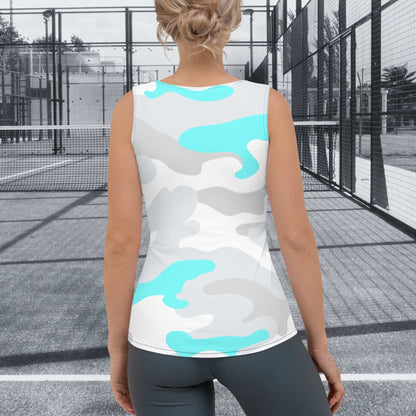 CAMISETA SIN MANGAS ESTAMPADA MUJER PADEL