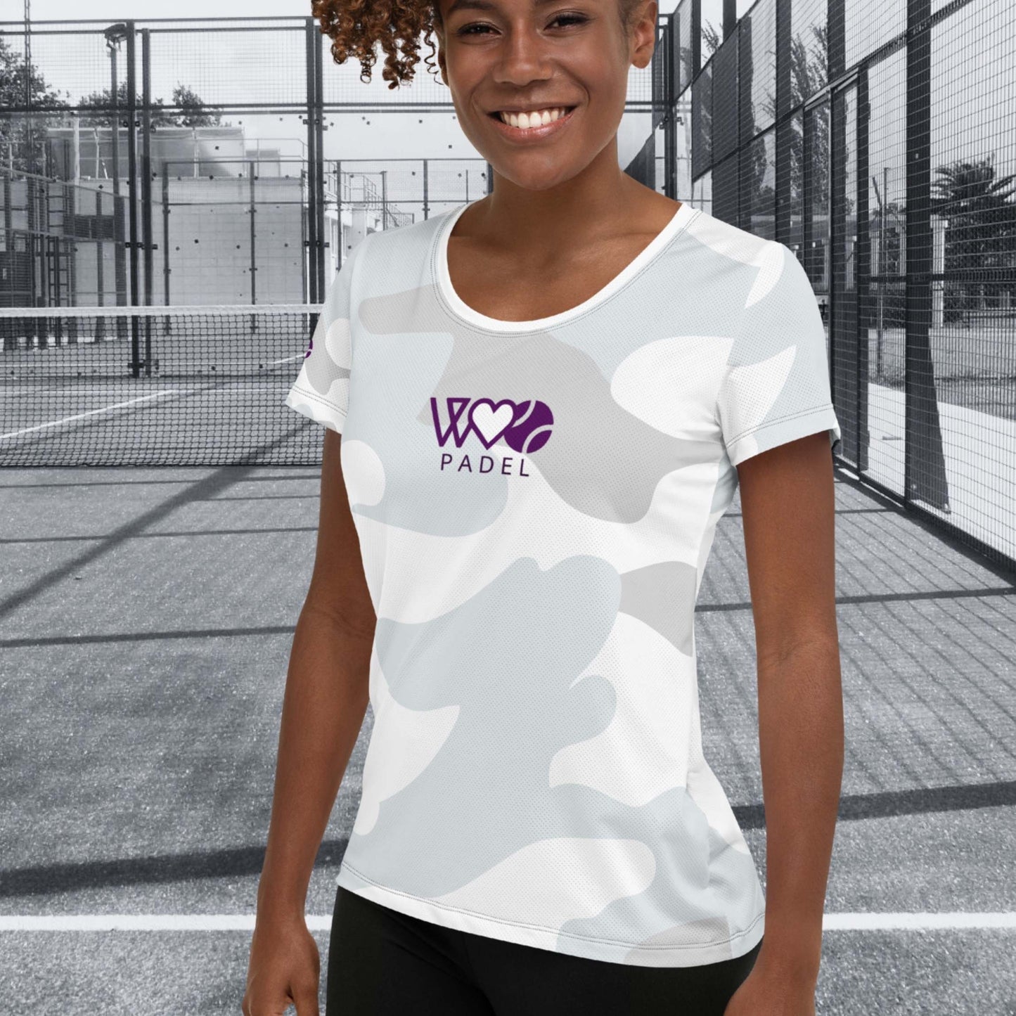 CAMISETA DEPORTIVA ESTAMPADA MUJER PADEL